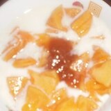 柿の豆乳ヨーグルトデザート
